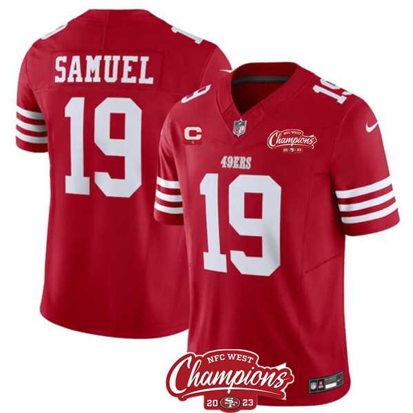 Men & Women & Youth San Francisco 49ers #19 Deebo Samuel Red 2023 F.U.S.E. With 1-star C Ptach And NFC West Champions Patch Stitched Jersey->san francisco 49ers->NFL Jersey